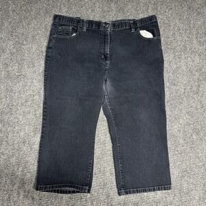 Erica Brooke Women's Black Stretch Capri Jeans Size 22